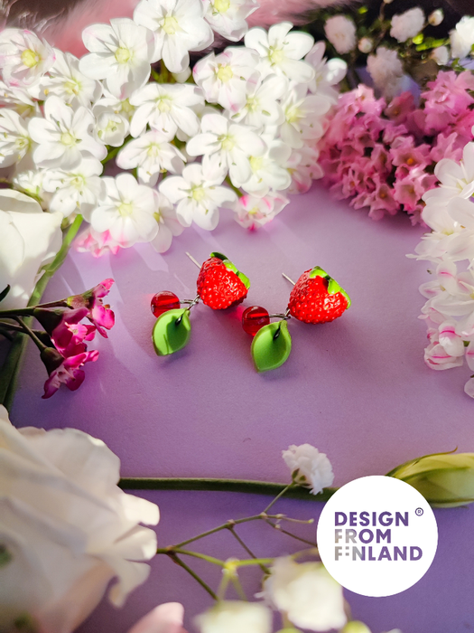 Strawberry stud earrings