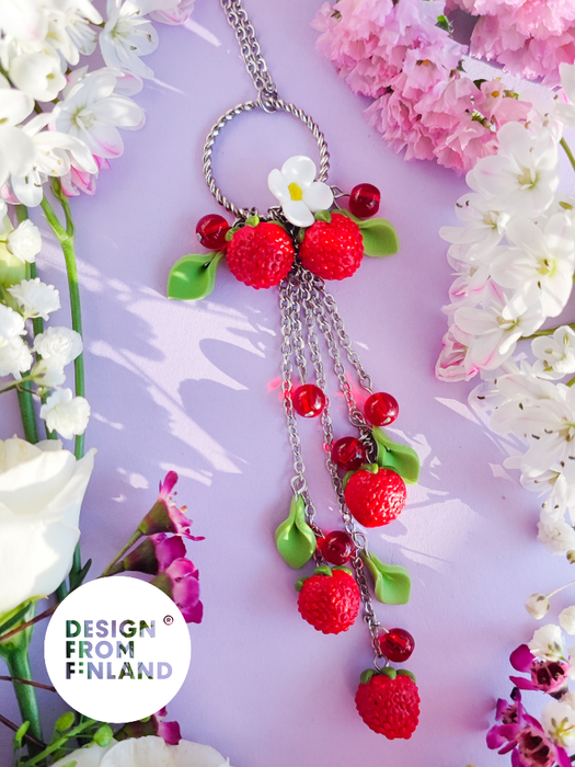 Strawberry necklace-big