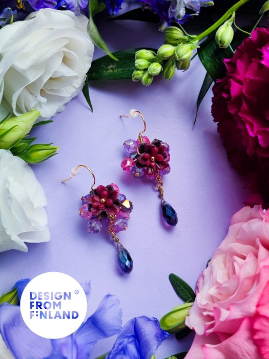Wild rose earrings
