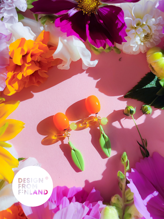 Sea buckthorn stud earrings