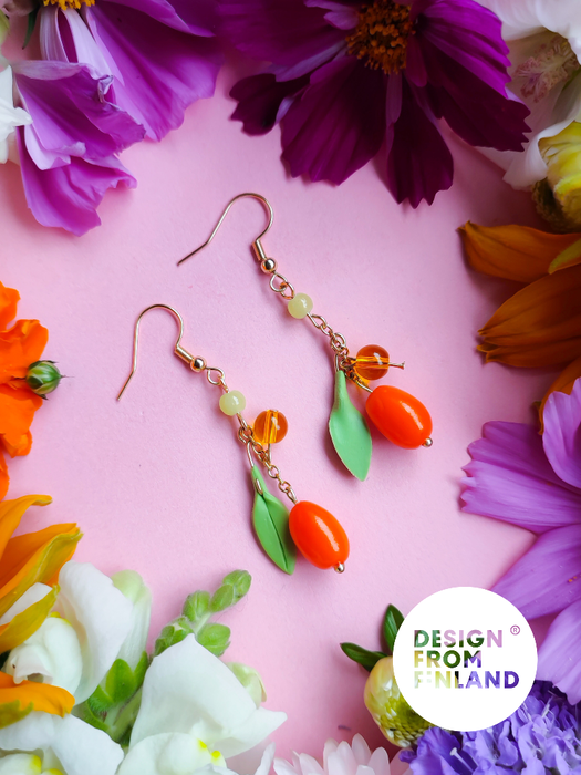 Sea buckthorn earrings