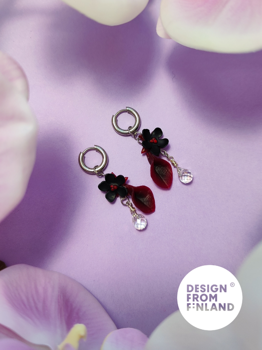 The Black Beauty of Shadows earrings - small