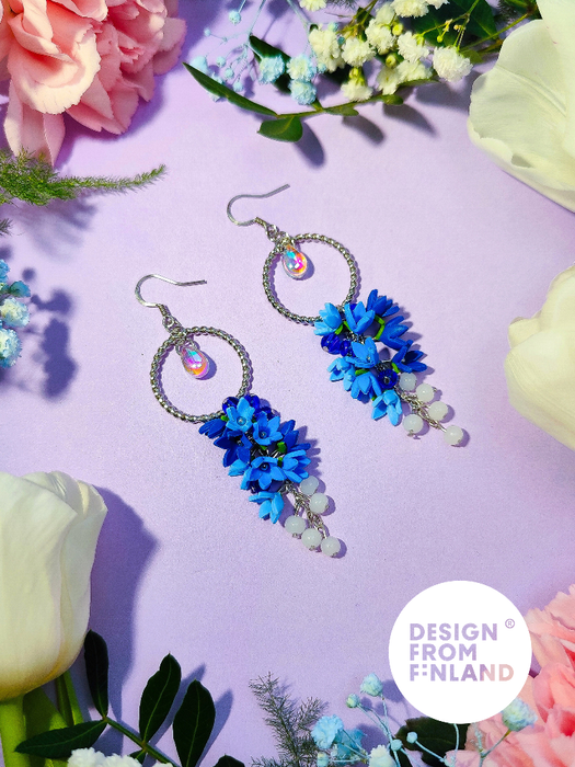 Delphinium earrings - large