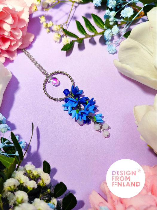 Delphinium necklace