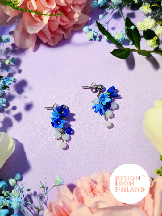 Delphinium stud earrings