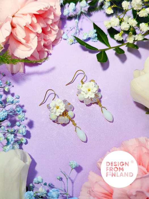 Midsummer rose earrings
