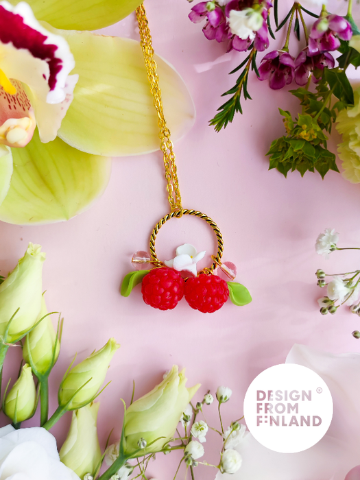 Raspberry necklace-small