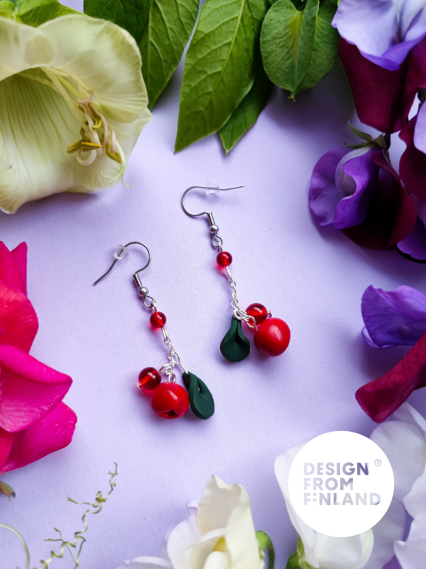 Lingonberry-earrings