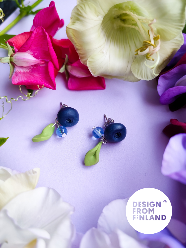 Blueberry stud earrings