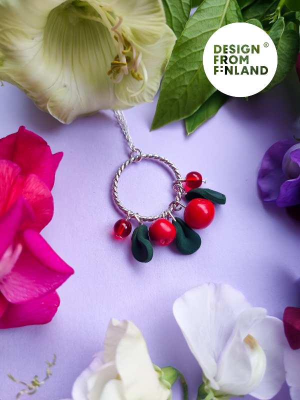 Lingonberry necklace-small