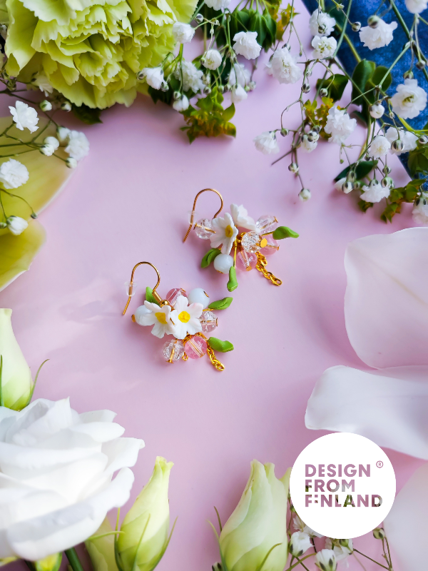 Apple blossom earrings