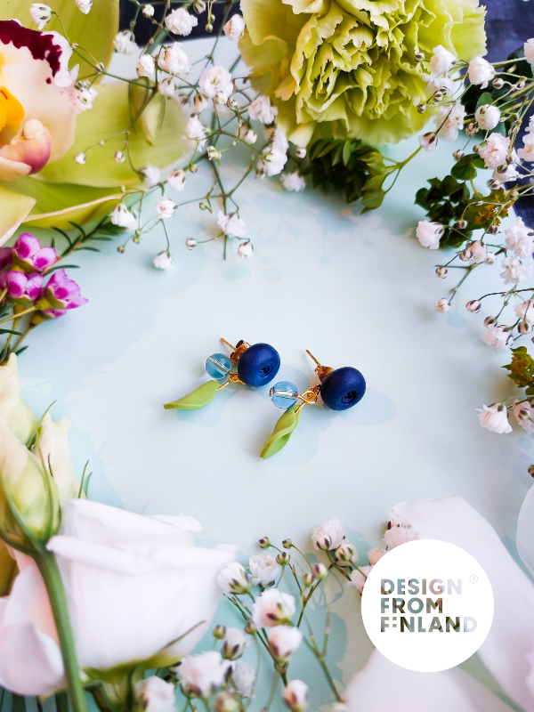 Blueberry stud earrings