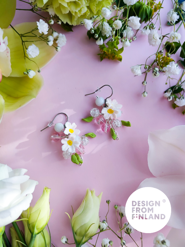 Apple blossom earrings