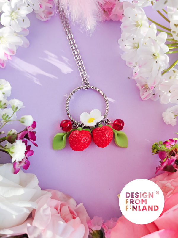 Strawberry necklace-small