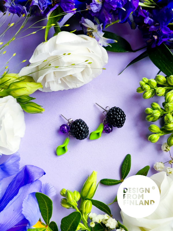 Blackberry stud earrings