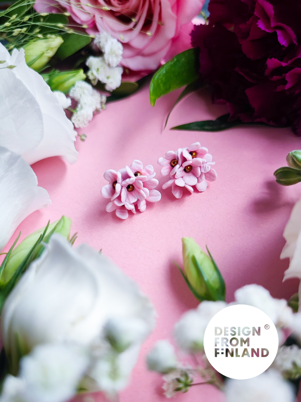 Twinflower stud earrings