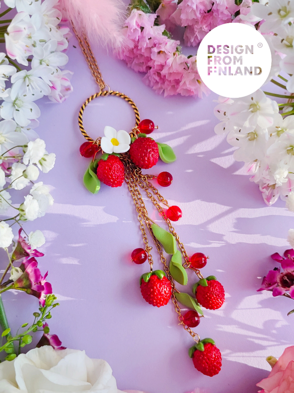 Strawberry necklace-big