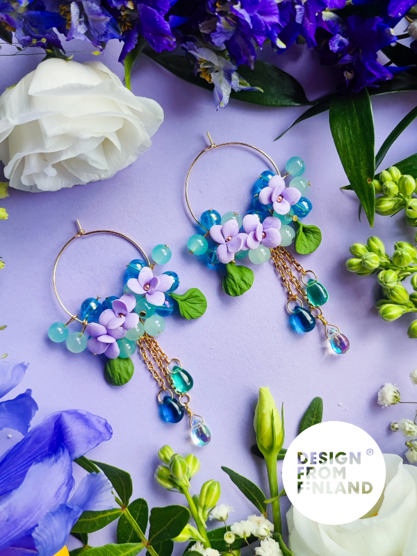 Wonder violet hoop earrings