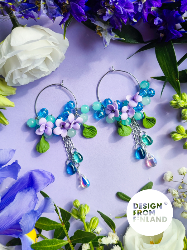 Wonder violet hoop earrings