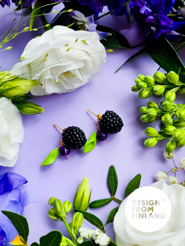 Blackberry stud earrings