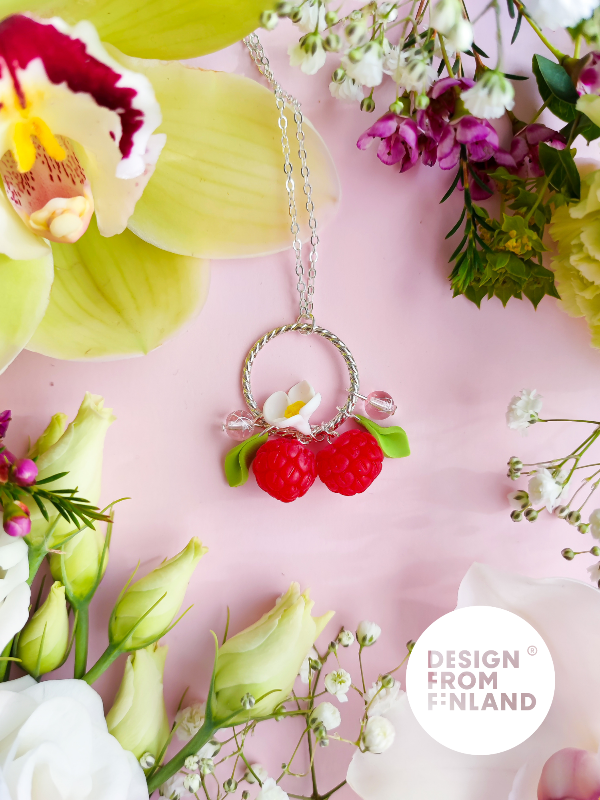 Raspberry necklace-small