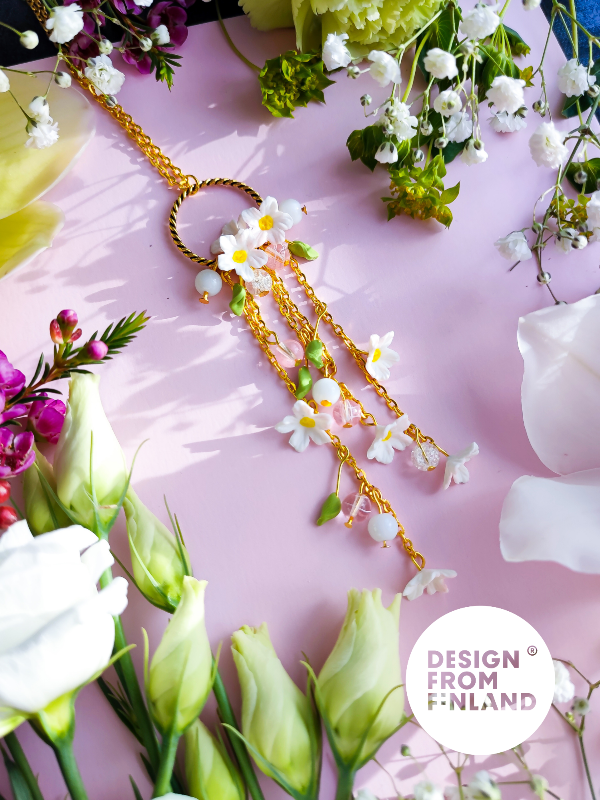 Apple blossom necklace