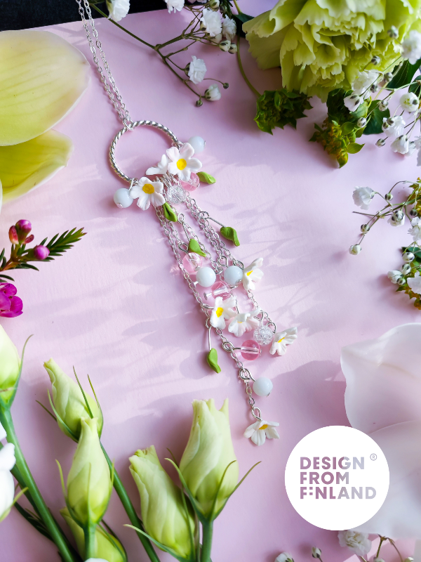 Apple blossom necklace